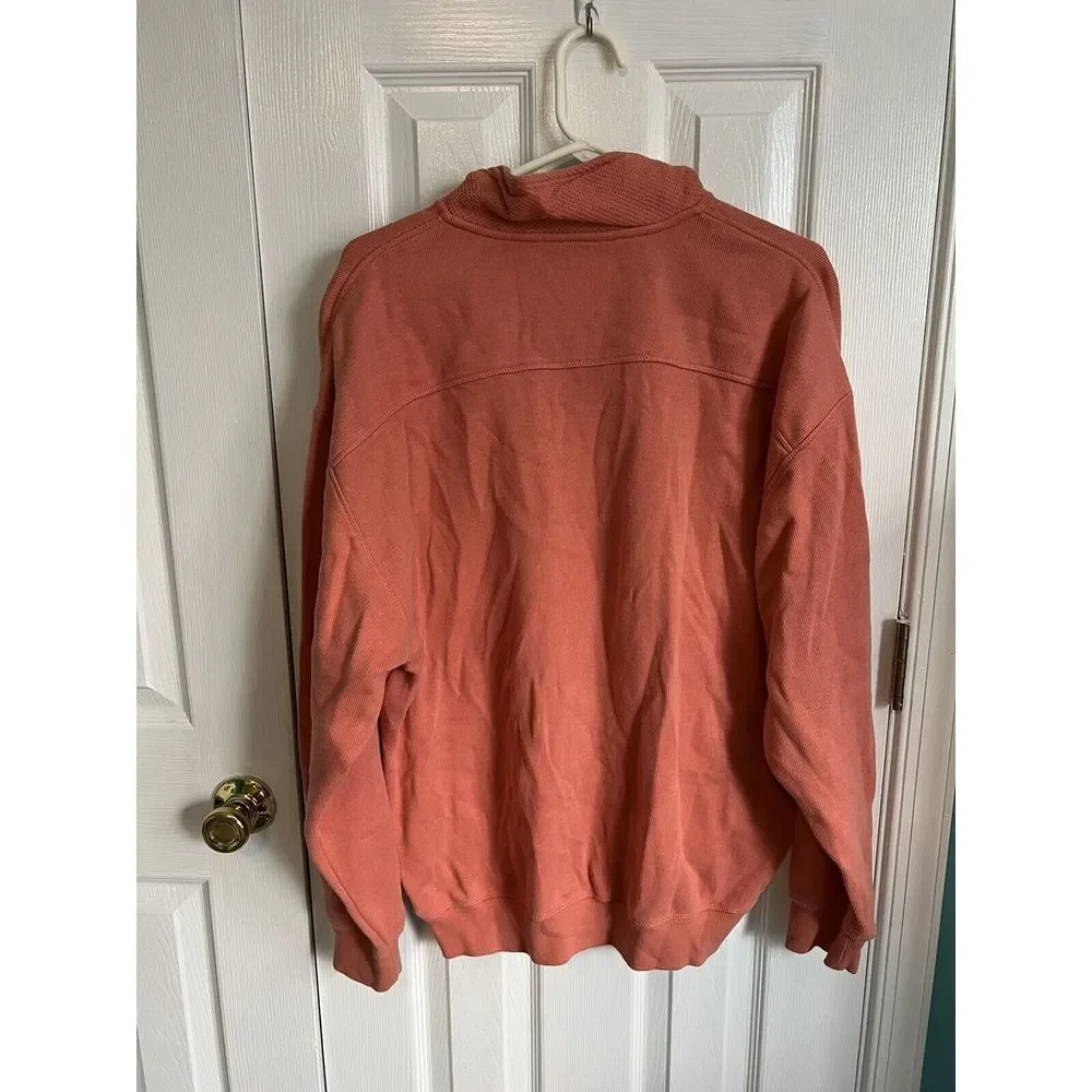 Tommy Bahama Mens L Cotton Half Zip Long Sleeve‎ Pullover